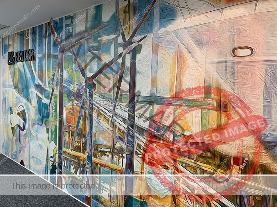 Following her visit to the company’s new Spanish offices, Bender’s Head of Division Marketing & Communication, Annemarie, commented in the company’s internal blog: “Just wanted to share this great picture from my trip to Bender Iberia last week. I am still impressed from the “Bender Wall” shown on the picture. Thank you to the Spanish team and the artist, Artusnow.”